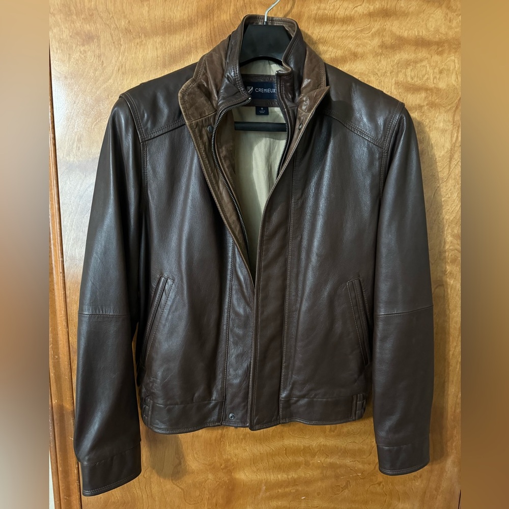 Men’s Cremieux lambskin bomber jacket